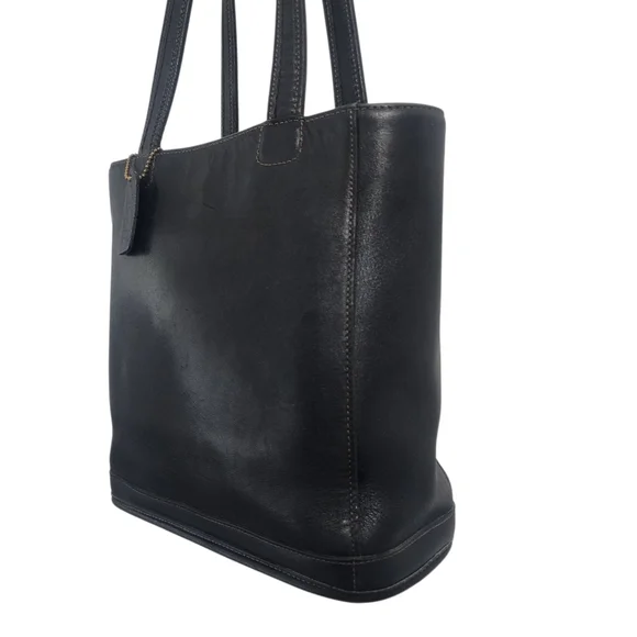Vintage 90's Coach Legacy Bleeker Black Glovetanned Leather Tote Shoulder Bag